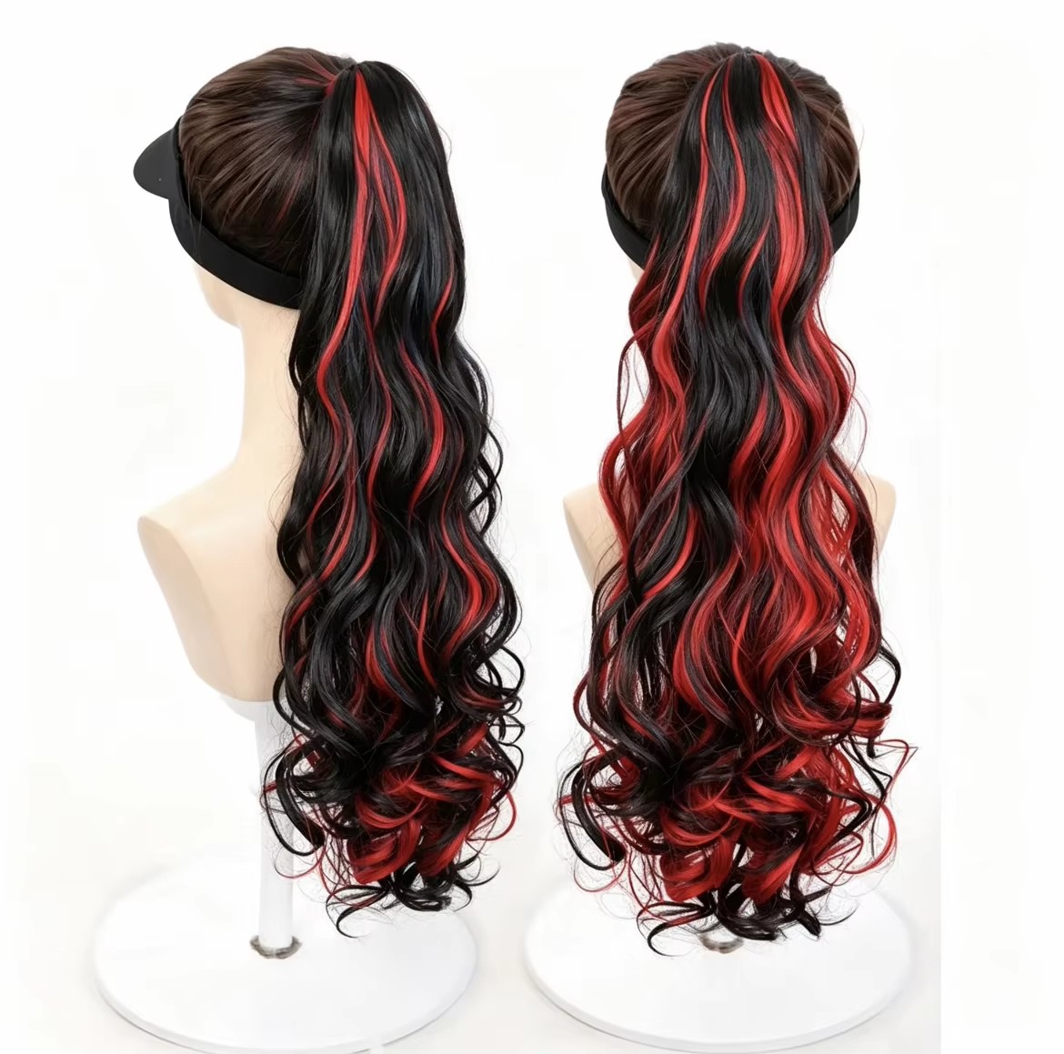 Hair Claw Clip Set - Długi kręcony syntetyczny kucyk z klipsem