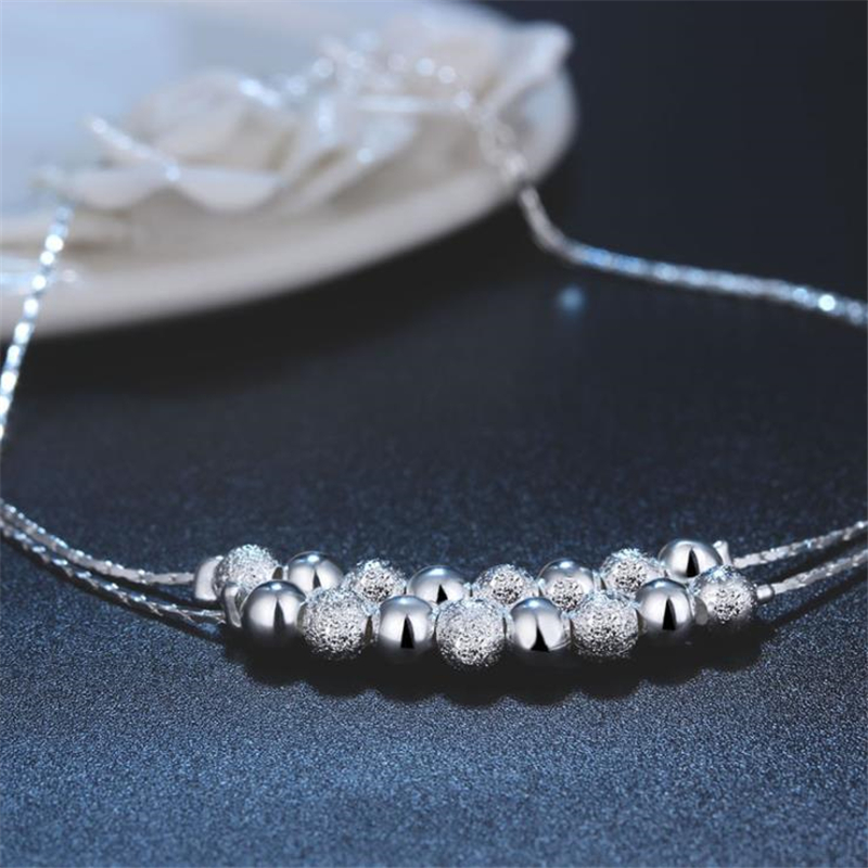 Beaded Anklet Chain - KOFSAC lato nowy 925 Sterling srebrne