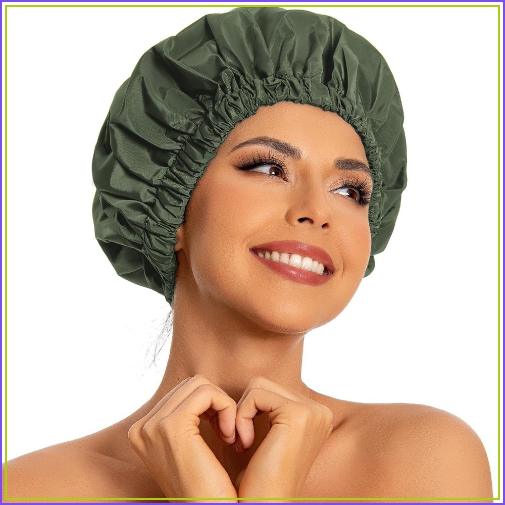 Women Accessories Images - Wielorazowa, wodoodporna czapka pod prysznic dla