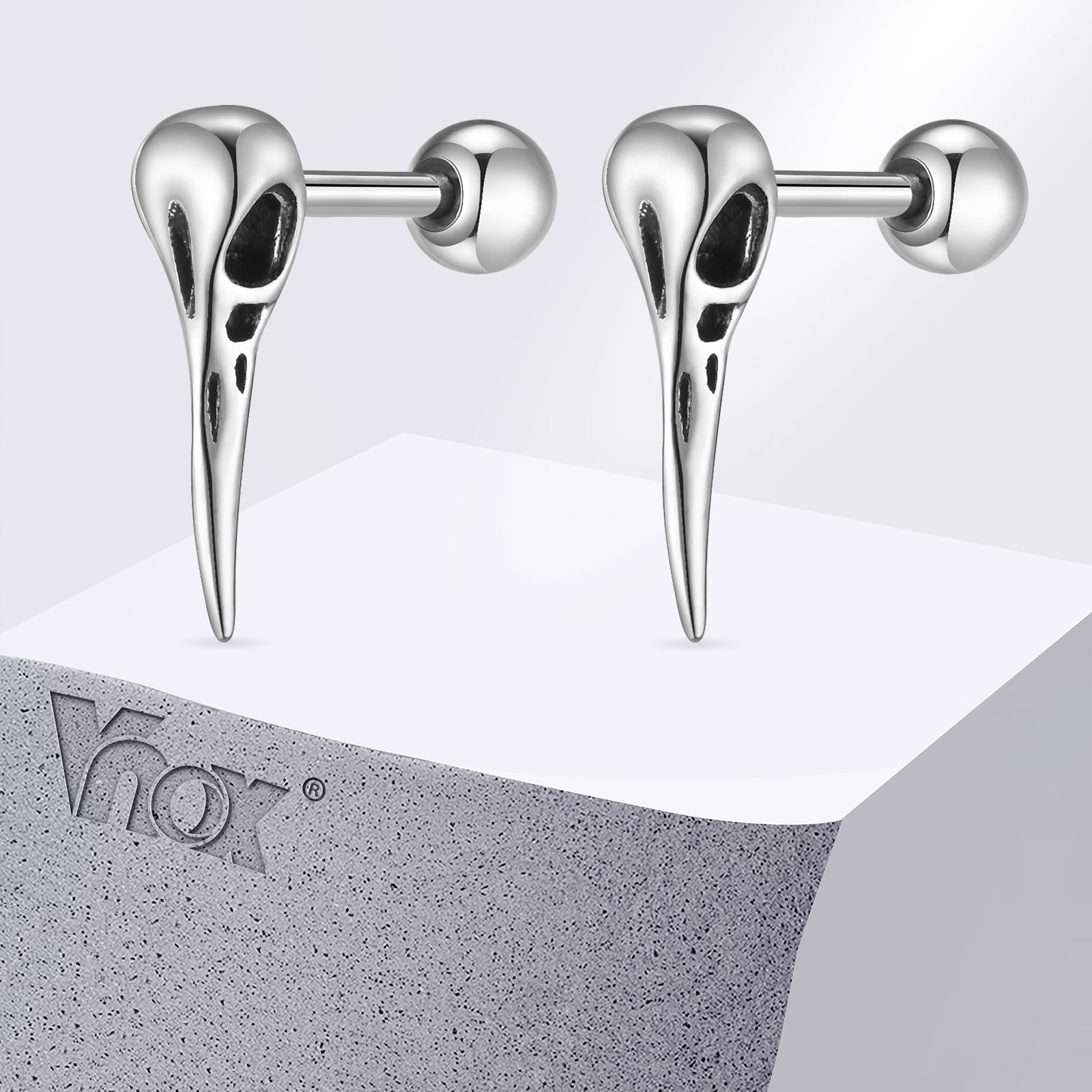 Women'S Viking Accessories - Kolczyki sztyfty Vnox Raven dla mężczyzn
