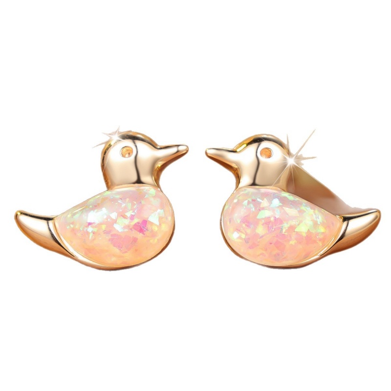 Women'S Accessories Australia - Koreańskie urocze żółte kolczyki w kształcie