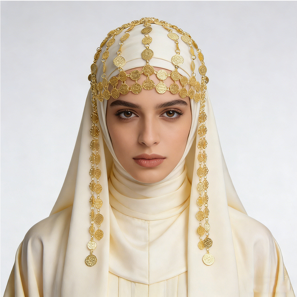 Women Accessories Pakistan - Pozłacana moneta ze stopu, ozdobna opaska