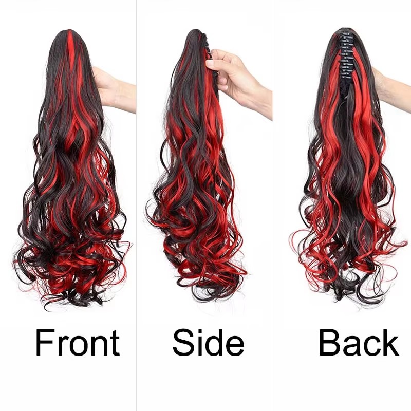 Długi kręcony syntetyczny kucy – Hair Claw Clip Set recenzja i cena