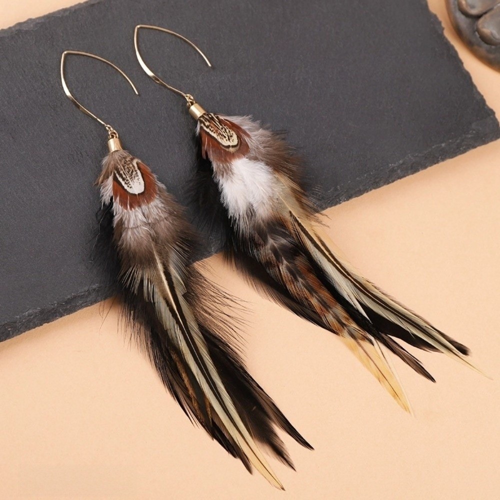 Długie kolczyki boho z piórami – Tassel Earrings Boho recenzja i cena