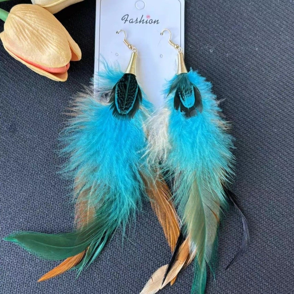 Długie kolczyki boho z piórami – Tassel Earrings Boho recenzja i cena