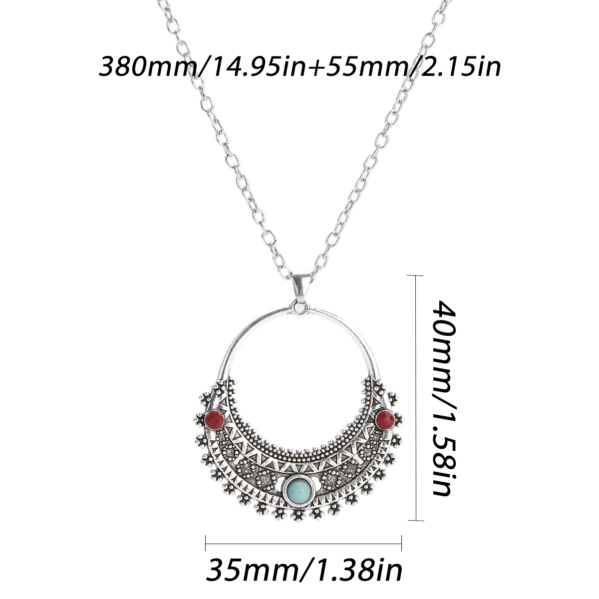 Boho srebrne kolorowy naszyjni – Women Accessories India recenzja i cena