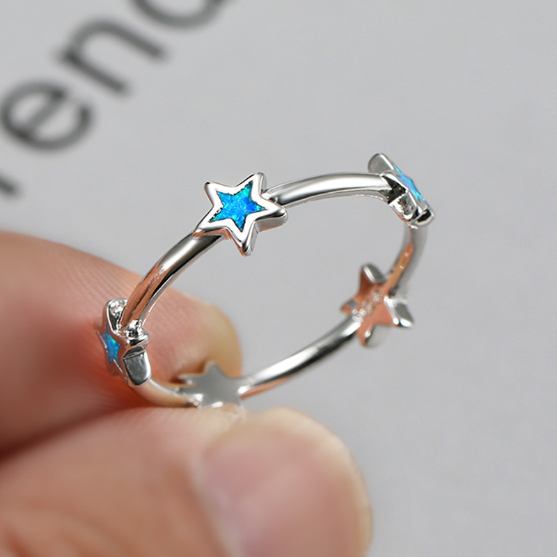 Biały Pierścień z Pentagramem  – Women'S Accessories Australia recenzja i cena