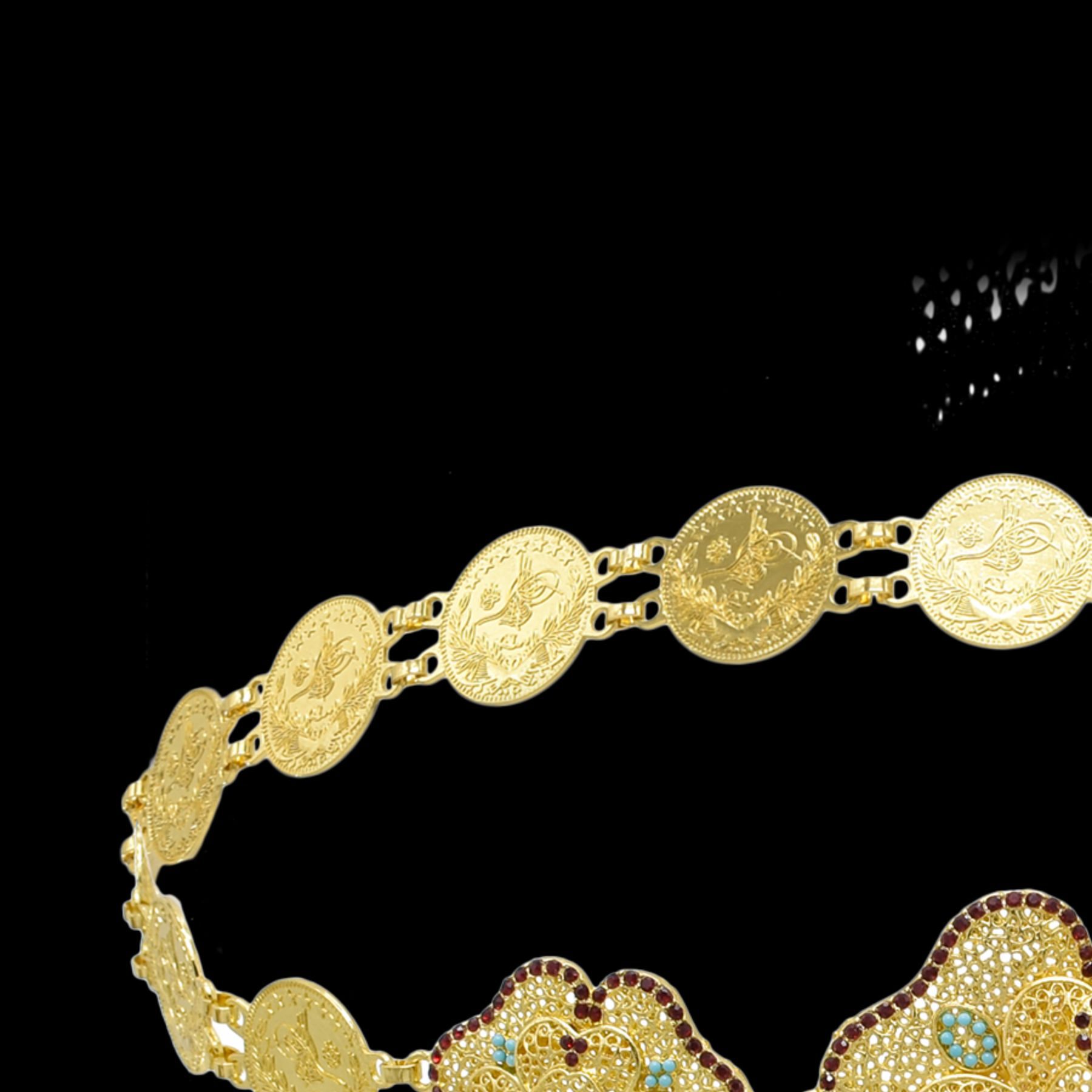 Hollow Out kwiat monety łańcus – Women Accessories India recenzja i cena