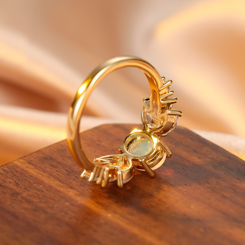 Złoty Biały Pierścionek z Cyrk – Women'S Accessories Australia recenzja i cena