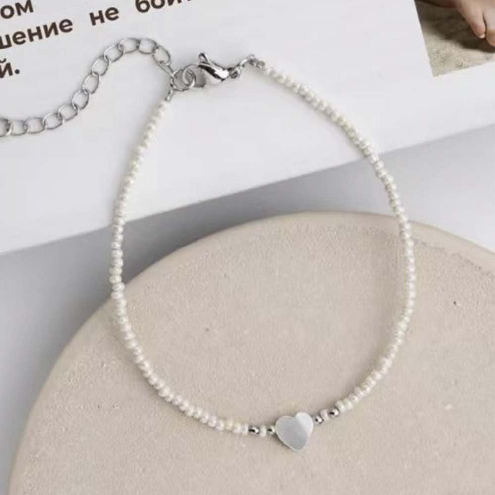 Proste, eleganckie białe natur – Beaded Anklet Chain recenzja i cena